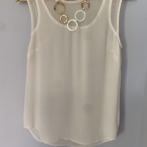 CAbi white mesh tank top - Picture 3 of 11